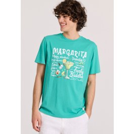 T-shirt με vintage coctail τύπωμα