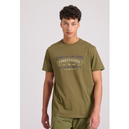 T-shirt with vintage text artwork print