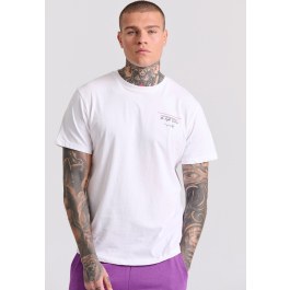 T-shirt με floral frame τύπωμα στη πλάτη