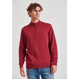 Ανδρικό half-zip πλεκτό πουλόβερ