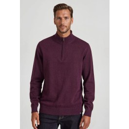 Ανδρικό half-zip πλεκτό πουλόβερ