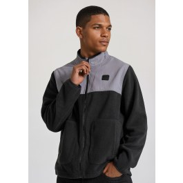 Oversized ζακέτα fleece με rubber logo