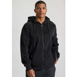 Oversized φούτερ ζακέτα με εσωτερική επένδυση