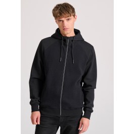 Men's zip-up hoodie with wafle weaving