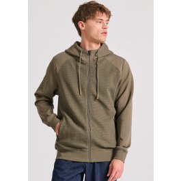Men's zip-up hoodie with wafle weaving