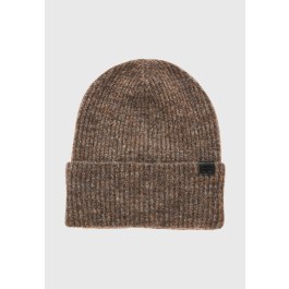 Men's beanie in melange knit