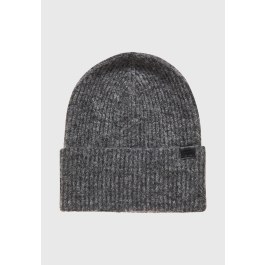 Men's beanie in melange knit