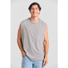 Αμάνικη μπλούζα με raw edges