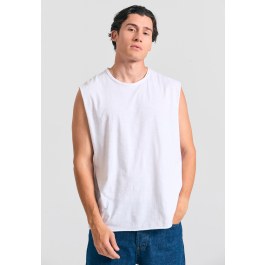 Αμάνικη μπλούζα με raw edges