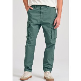 Tapered fit cargo παντελόνι σε ζακάρ ύφανση
