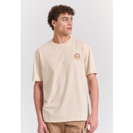 Organic cotton relaxed t-shirt με text artwork τύπωμα