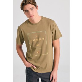 Organic cotton t-shirt με minimal branded τύπωμα