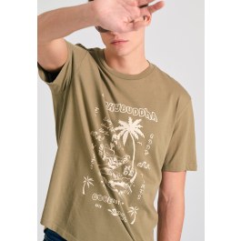 Relaxed fit t-shirt με tropical τύπωμα