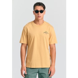 Relaxed t-shirt with tropical print on the back