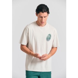 Relaxed fit t-shirt with paint brushed print