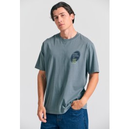 Relaxed fit t-shirt with paint brushed print