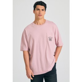 Oversized t-shirt με γραφικό τύπωμα στην πλάτη