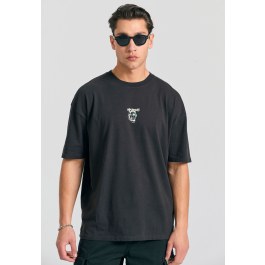 Oversized t-shirt με abstract τύπωμα στην πλάτη