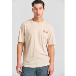Organic cotton relaxed t-shirt με abstract τύπωμα