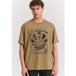 Relaxed fit t-shirt με frame τύπωμα