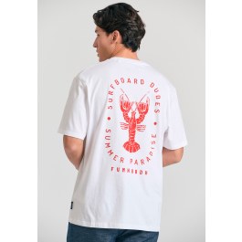 Relaxed fit t-shirt με τύπωμα στην πλάτη
