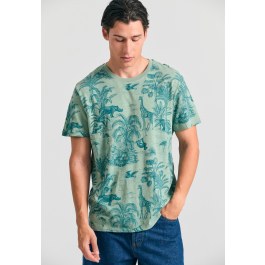 Ανδρικό t-shirt με exotic all over τύπωμα