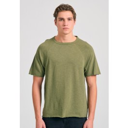 Relaxed fit t-shirt από φλάμα