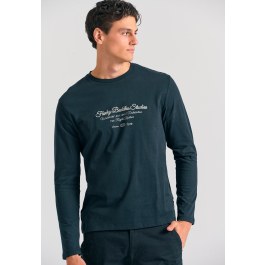 Μακρυμάνικο T-shirt με Funky Buddha τύπωμα στο στήθος