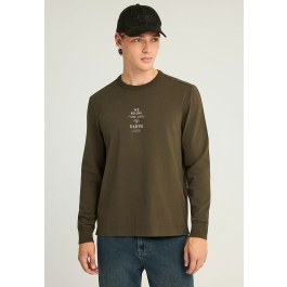 Long-sleeve T-shirt with chest print