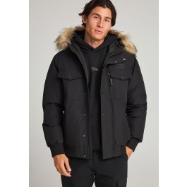 Men's bomber jacket with detachable hood