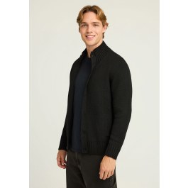 Ανδρική πλεκτή ζακέτα με ψηλή λαιμόκοψη