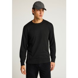 Regular fit men's sweater in melange knit
