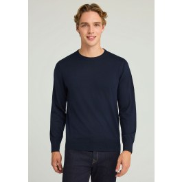 Regular fit men's sweater in melange knit