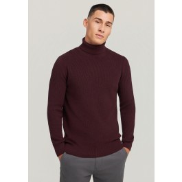 Men's knitted cotton turtleneck sweater