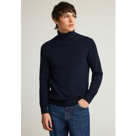 Men's knitted cotton turtleneck sweater