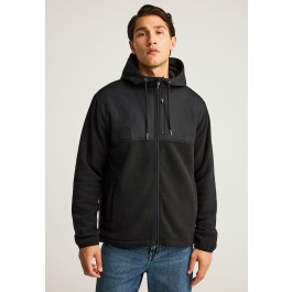 Men's zip-up hoodie in knitted fabric