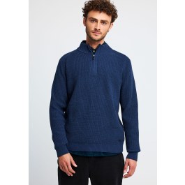 Ανδρικό half-zip πλεκτό πουλόβερ
