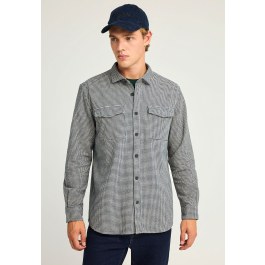 Men's plaid cotton overshirt