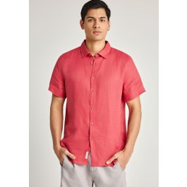 Ανδρικό λινό πουκάμισο με κοντό μανίκι - The essentials