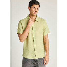 Ανδρικό λινό πουκάμισο με κοντό μανίκι - The essentials