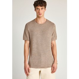 Regular fit garment dyed πλεκτή μπλούζα