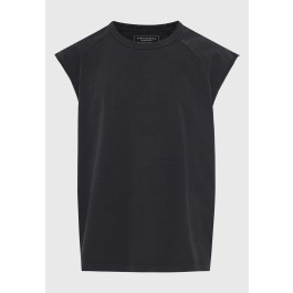 Ανδρικό βαμβακερό oversized αμάνικο t-shirt