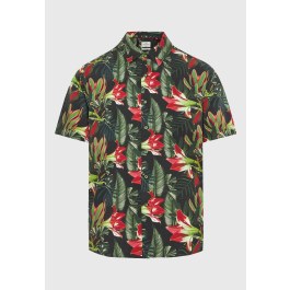 Ανδρικό κοντομάνικο πουκάμισο με τύπωμα