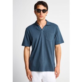 Ανδρική μονόχρωμη μπλούζα polo relaxed fit