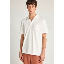 Ανδρική μονόχρωμη μπλούζα polo relaxed fit
