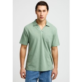 Ανδρική μονόχρωμη μπλούζα polo relaxed fit