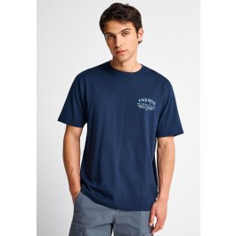Ανδρικό relaxed t-shirt με τύπωμα στην πλάτη