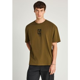 Ανδρικό oversized t-shirt με τύπωμα στην πλάτη