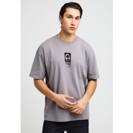 Ανδρικό oversized t-shirt με τύπωμα στην πλάτη