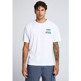 Men's cotton t-shirt with print on the back